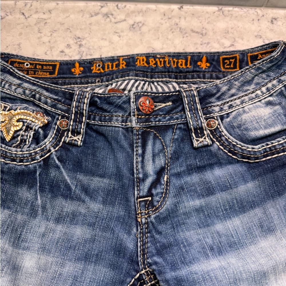 Rock Revival jeans size 27 Angie Capri beautiful detailing. SALE PRICE - Picture 4 of 11
